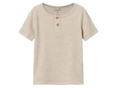 Beige meleret T-shirt fra Name it 13203743 peyote melange
